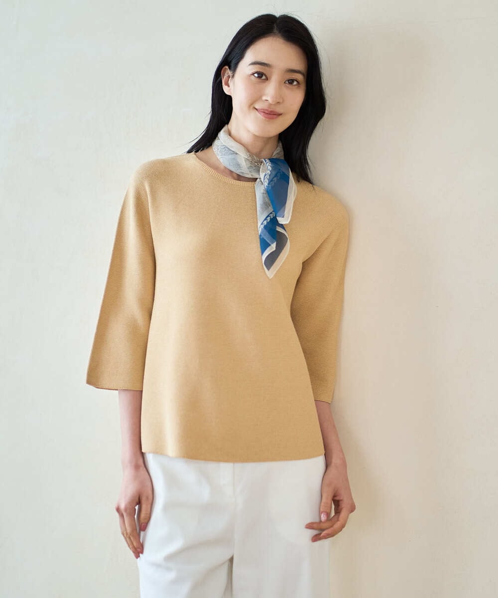 PL3GD13150 CHRISTIAN AUJARD(クリスチャン・オジャール) マリンシルクスカーフ ブルー