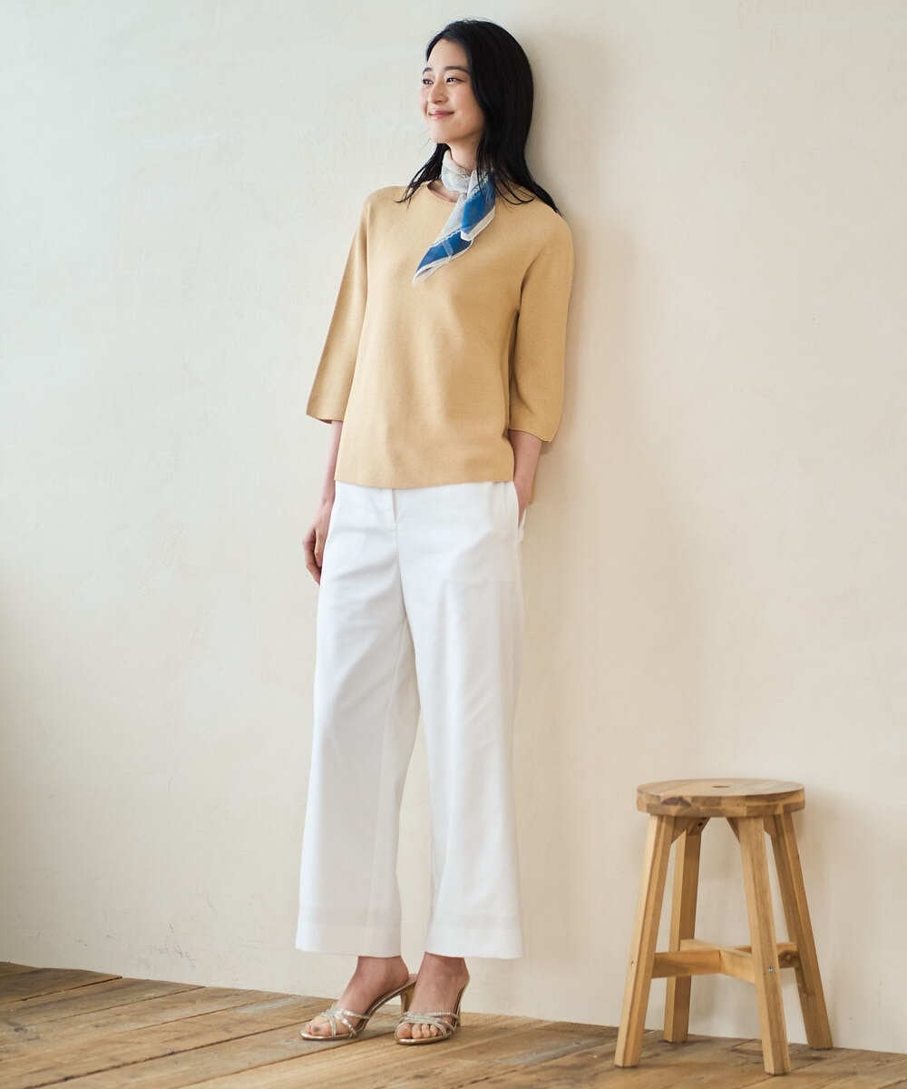 PL3GD13150 CHRISTIAN AUJARD(クリスチャン・オジャール) マリンシルクスカーフ ブルー