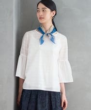 PL3GD13150 CHRISTIAN AUJARD(クリスチャン・オジャール) マリンシルクスカーフ ブルー