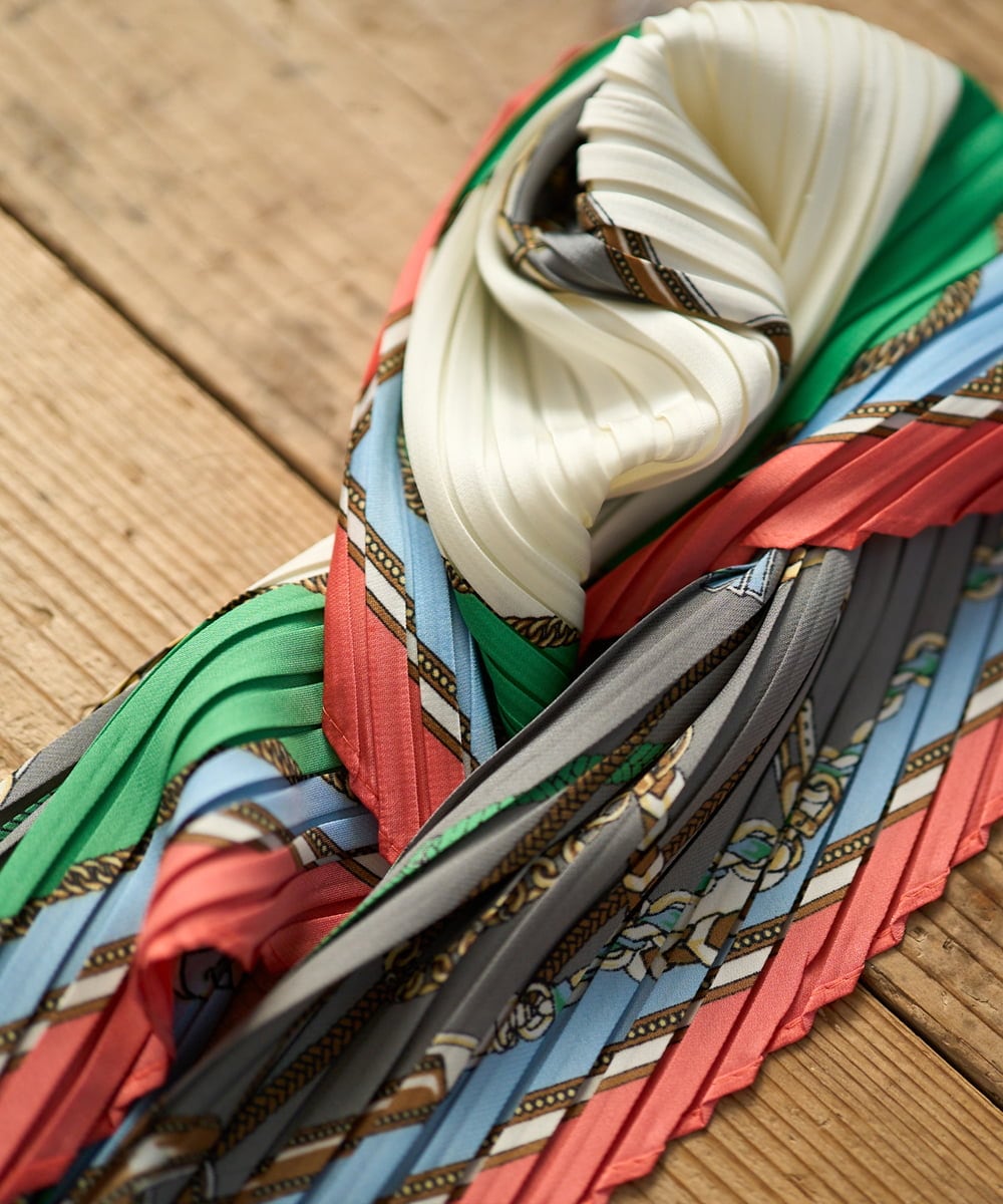 PL3GD14090 CHRISTIAN AUJARD(クリスチャン・オジャール) プリーツスカーフ ピンク