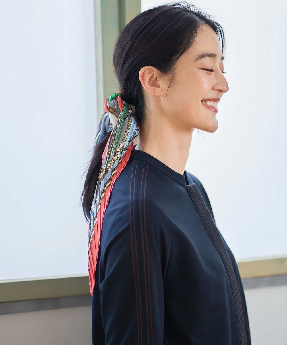 PL3GD14090 CHRISTIAN AUJARD(クリスチャン・オジャール) プリーツスカーフ ピンク