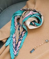 PL3GD14090 CHRISTIAN AUJARD(クリスチャン・オジャール) プリーツスカーフ ピンク