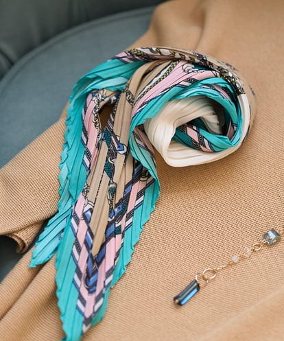 PL3GD14090 CHRISTIAN AUJARD プリーツスカーフ