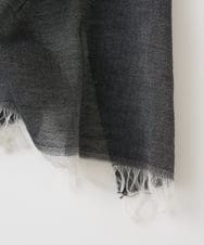 PL3GD22190 CHRISTIAN AUJARD(クリスチャン・オジャール) バイカラーサテンボーダーストール キャメル×ブラック