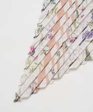 PL3GE05190 CHRISTIAN AUJARD(クリスチャン・オジャール) ボタニカルフラワースカーフ ホワイト×ピンク系