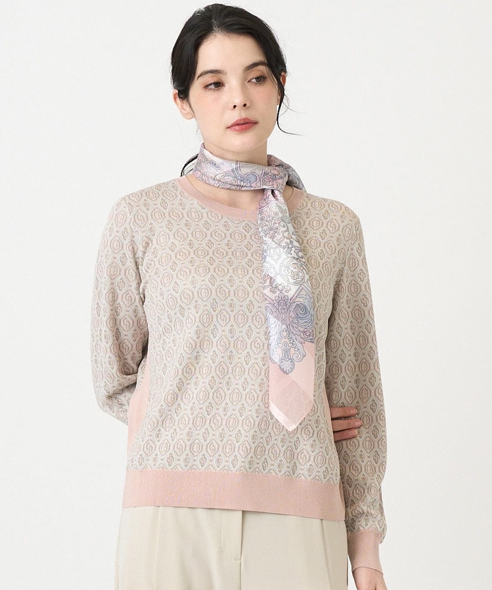 PL3GE06100 CHRISTIAN AUJARD(クリスチャン・オジャール) シャドーストライプスカーフ ピンク