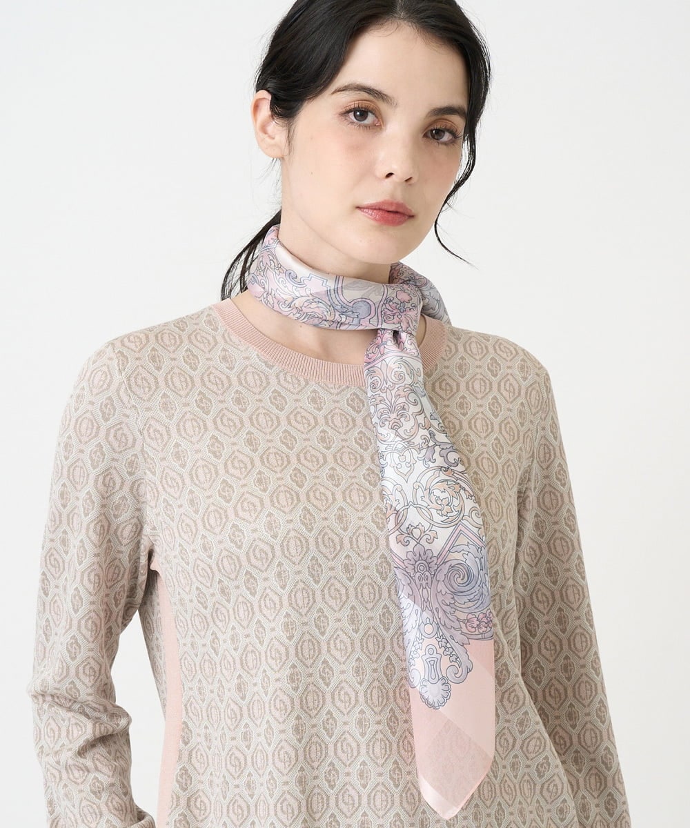 PL3GE06100 CHRISTIAN AUJARD(クリスチャン・オジャール) シャドーストライプスカーフ ピンク