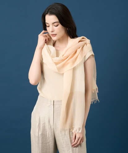 PL3GE08180 CHRISTIAN AUJARD コットンブロックチェックストール