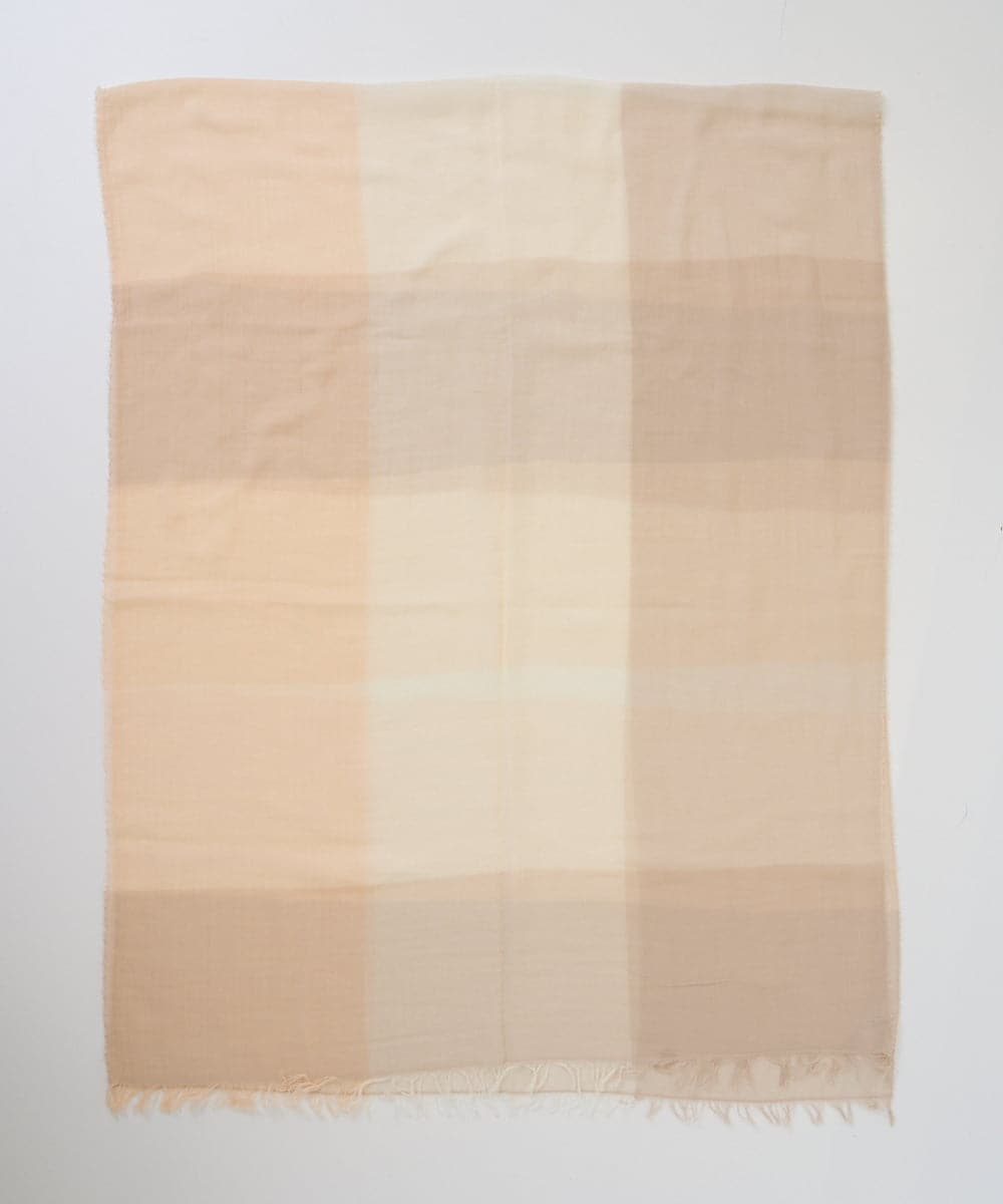 PL3GE08180 CHRISTIAN AUJARD(クリスチャン・オジャール) コットンブロックチェックストール ピンク