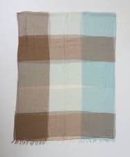 PL3GE08180 CHRISTIAN AUJARD(クリスチャン・オジャール) コットンブロックチェックストール ライトブルー