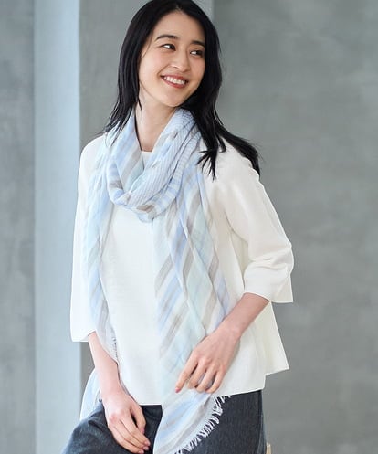 PL3GF16110 CHRISTIAN AUJARD ボーダーストール