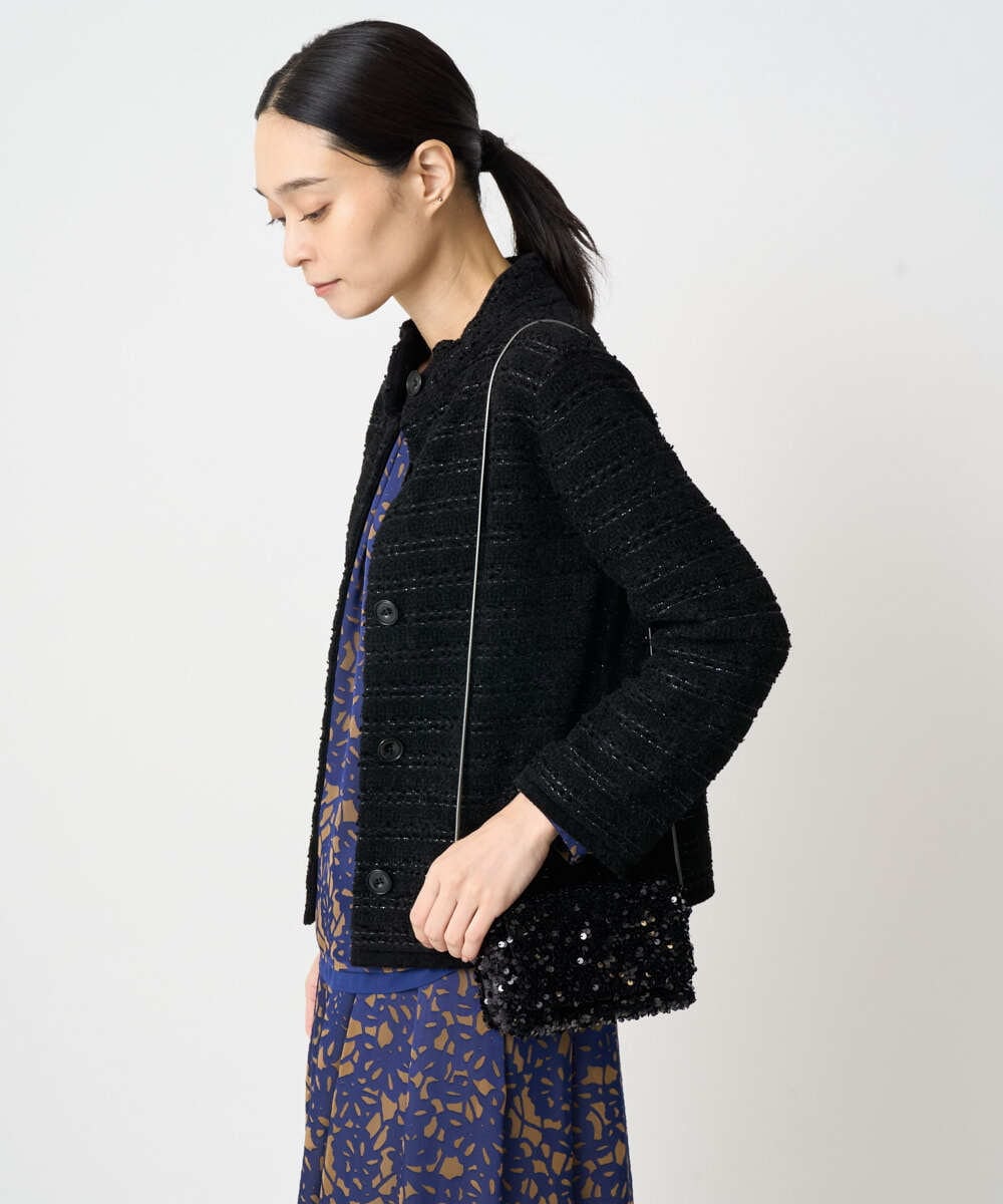 PL5AD04270 CHRISTIAN AUJARD(クリスチャン・オジャール) スパンコールポシェット ブラック