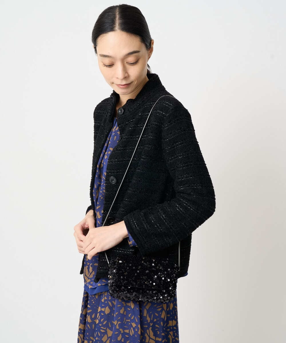 PL5AD04270 CHRISTIAN AUJARD(クリスチャン・オジャール) スパンコールポシェット ブラック