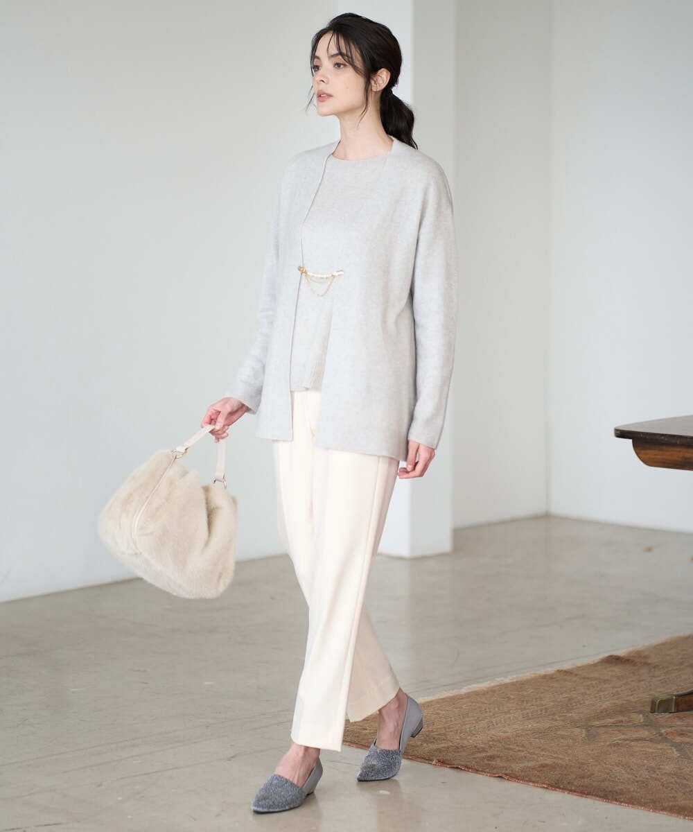 PL5AD09360 CHRISTIAN AUJARD(クリスチャン・オジャール) [2WAYタイプ]エコファーバック アイボリー