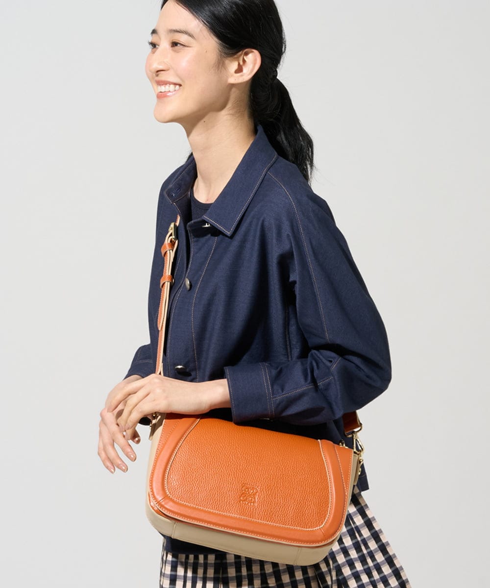 PL5GE09590 CHRISTIAN AUJARD(クリスチャン・オジャール) [2WAY]コンビネーションレザーバック オレンジ