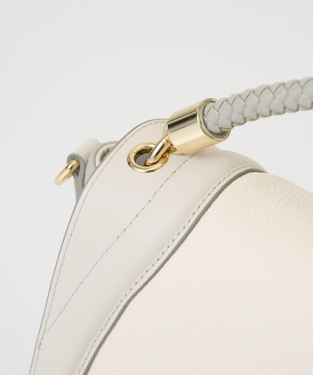 PL5GE09590 CHRISTIAN AUJARD(クリスチャン・オジャール) [2WAY]コンビネーションレザーバック アイボリー