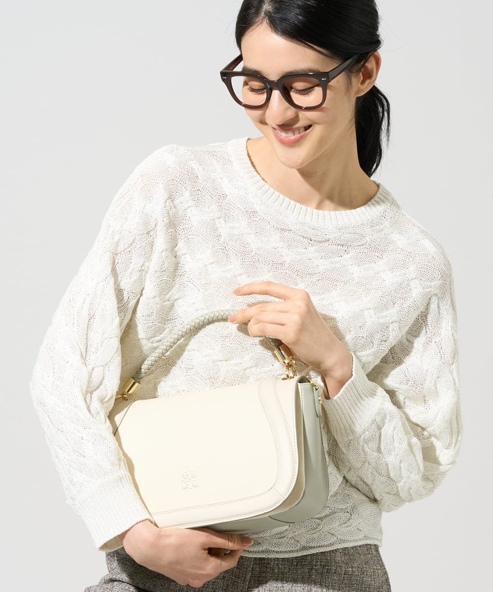 PL5GE09590 CHRISTIAN AUJARD(クリスチャン・オジャール) [2WAY]コンビネーションレザーバック アイボリー