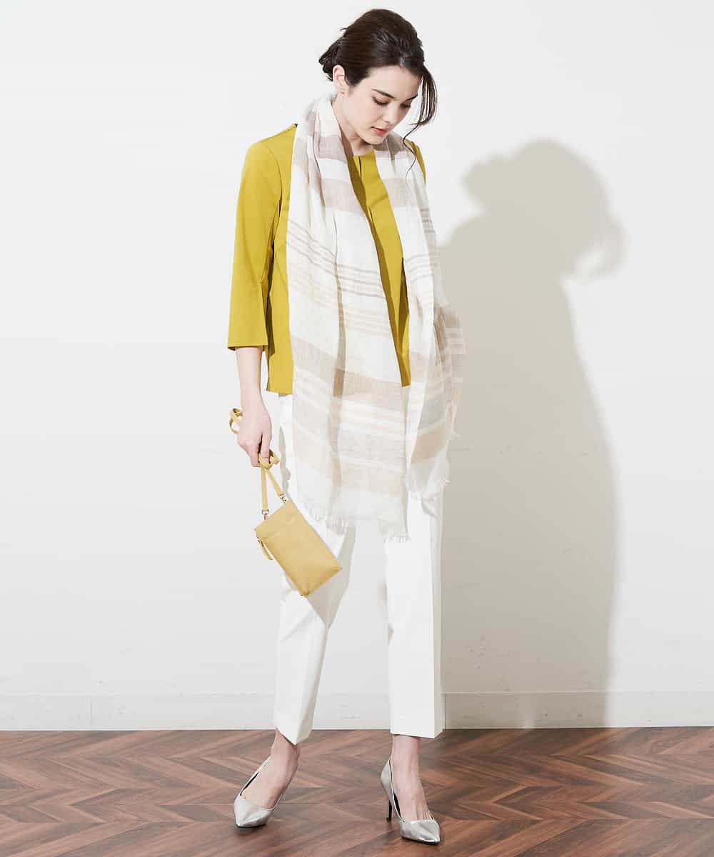 PL5GM46180 CHRISTIAN AUJARD(クリスチャン・オジャール) カーフレザーポシェット イエロー