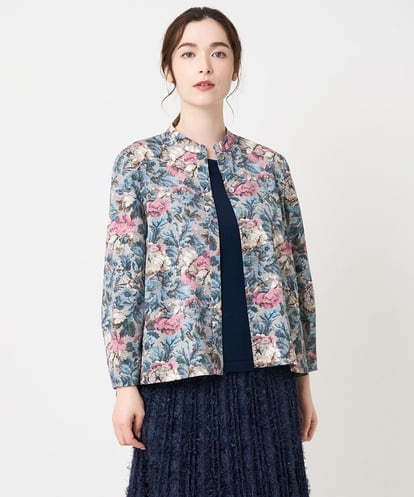 PRBAD16450 CHRISTIAN AUJARD [セットアップ対応]ゴブランフラワープリントブラウス