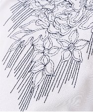 PRBAD17390 CHRISTIAN AUJARD(クリスチャン・オジャール) 刺繍デザイン長袖ブラウス ホワイト