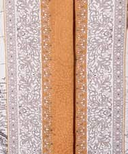 PRBAD32490 CHRISTIAN AUJARD(クリスチャン・オジャール) アートプリント長袖ブラウス ベージュ×オレンジ