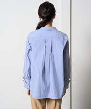 PRBAD34330 CHRISTIAN AUJARD(クリスチャン・オジャール) 長袖ストライプブラウス ブルー