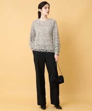 PRBCD03390 CHRISTIAN AUJARD(クリスチャン・オジャール) フラワーモールレースブラウス アイボリー系