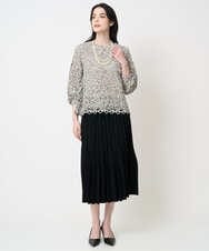 PRBCD03390 CHRISTIAN AUJARD(クリスチャン・オジャール) フラワーモールレースブラウス アイボリー系