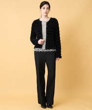 PRBCD03390 CHRISTIAN AUJARD(クリスチャン・オジャール) フラワーモールレースブラウス アイボリー系