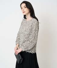 PRBCD03390 CHRISTIAN AUJARD(クリスチャン・オジャール) フラワーモールレースブラウス アイボリー系