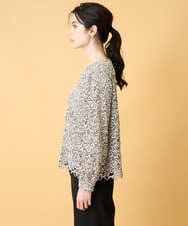 PRBCD03390 CHRISTIAN AUJARD(クリスチャン・オジャール) フラワーモールレースブラウス アイボリー系