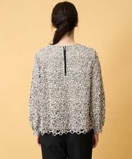 PRBCD03390 CHRISTIAN AUJARD(クリスチャン・オジャール) フラワーモールレースブラウス アイボリー系