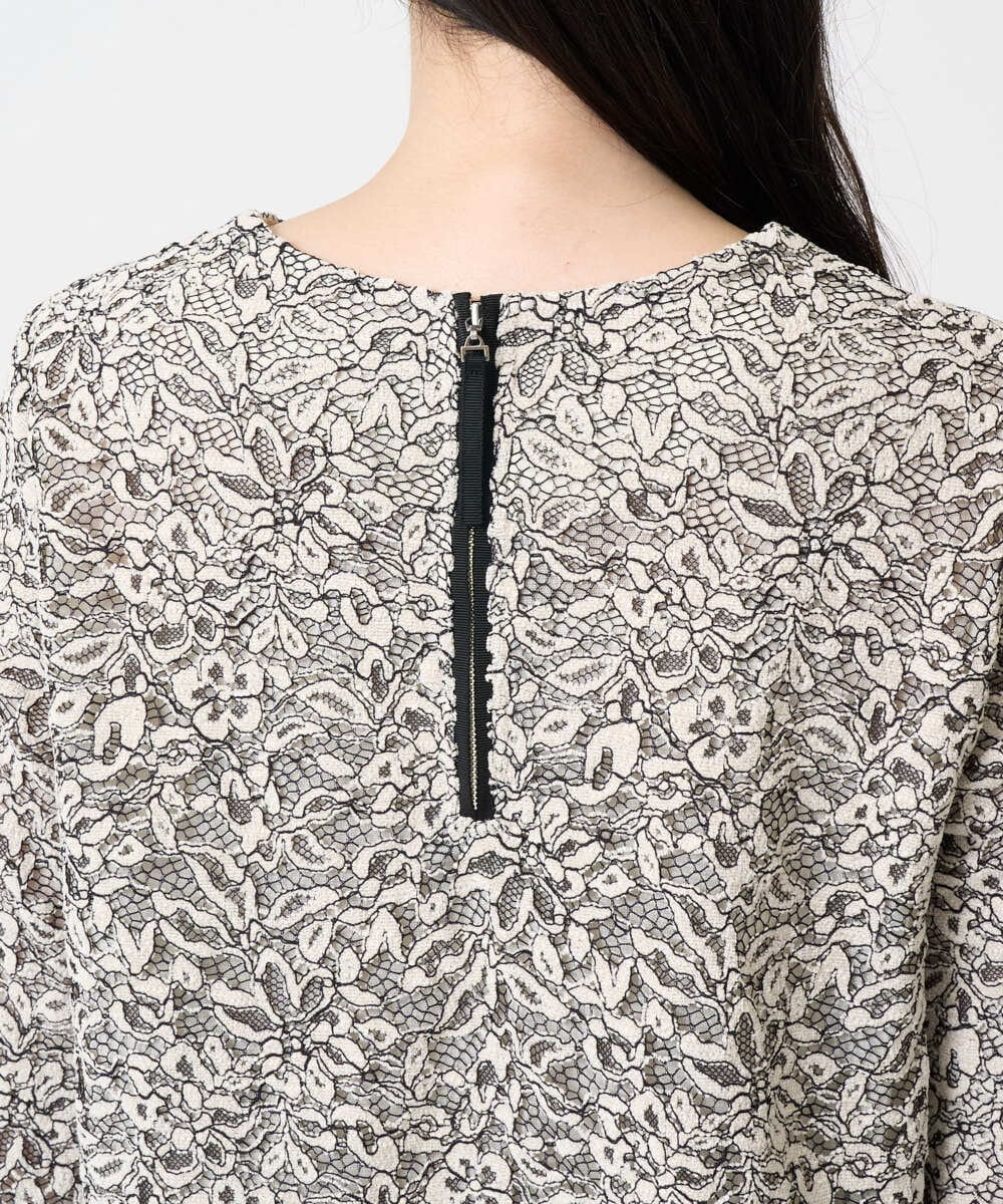 PRBCD03390 CHRISTIAN AUJARD(クリスチャン・オジャール) フラワーモールレースブラウス アイボリー系