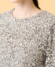 PRBCD03390 CHRISTIAN AUJARD(クリスチャン・オジャール) フラワーモールレースブラウス アイボリー系