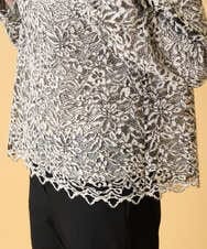 PRBCD03390 CHRISTIAN AUJARD(クリスチャン・オジャール) フラワーモールレースブラウス アイボリー系