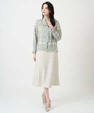 PRBEE03490 CHRISTIAN AUJARD(クリスチャン・オジャール) レーシーオーナメントプリントブラウス グリーン系