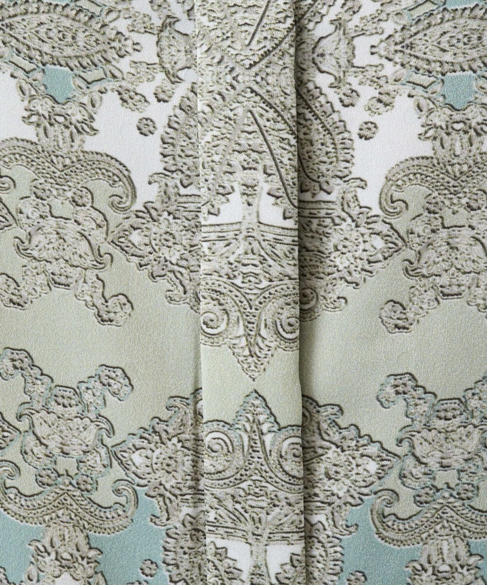 PRBEE03490 CHRISTIAN AUJARD(クリスチャン・オジャール) レーシーオーナメントプリントブラウス グリーン系