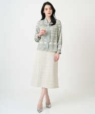 PRBEE03490 CHRISTIAN AUJARD(クリスチャン・オジャール) レーシーオーナメントプリントブラウス グリーン系