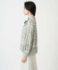 PRBEE03490 CHRISTIAN AUJARD(クリスチャン・オジャール) レーシーオーナメントプリントブラウス グリーン系