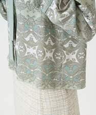 PRBEE03490 CHRISTIAN AUJARD(クリスチャン・オジャール) レーシーオーナメントプリントブラウス グリーン系