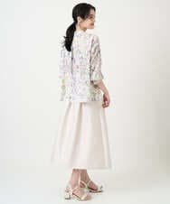 PRBEE19490 CHRISTIAN AUJARD(クリスチャン・オジャール) ボタニカルフラワーブラウス ホワイト×ピンク系