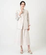 PRBEE19490 CHRISTIAN AUJARD(クリスチャン・オジャール) ボタニカルフラワーブラウス ホワイト×ピンク系