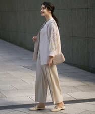 PRBEE19490 CHRISTIAN AUJARD(クリスチャン・オジャール) ボタニカルフラワーブラウス ホワイト×ピンク系