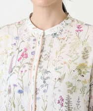 PRBEE19490 CHRISTIAN AUJARD(クリスチャン・オジャール) ボタニカルフラワーブラウス ホワイト×ピンク系