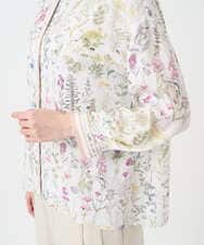 PRBEE19490 CHRISTIAN AUJARD(クリスチャン・オジャール) ボタニカルフラワーブラウス ホワイト×ピンク系