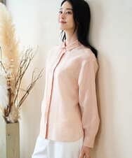 PRBGD23350 CHRISTIAN AUJARD(クリスチャン・オジャール) シルク混シャイニーブラウス ピンク