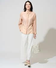 PRBGD23350 CHRISTIAN AUJARD(クリスチャン・オジャール) シルク混シャイニーブラウス ピンク