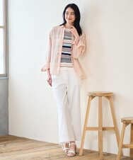 PRBGD23350 CHRISTIAN AUJARD(クリスチャン・オジャール) シルク混シャイニーブラウス ピンク