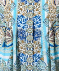 PRBGD25490 CHRISTIAN AUJARD(クリスチャン・オジャール) マリンブルーペーズリーブラウス ブルー系