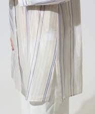 PRBGD40430 CHRISTIAN AUJARD(クリスチャン・オジャール) ドビーストライプロングブラウス ブルー系